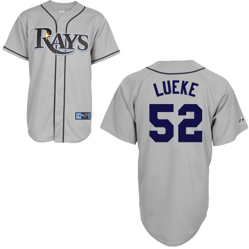 Josh Lueke #52 mlb Jersey-Tampa Bay Rays Women's Authentic Road Gray Cool Base Baseball Jersey